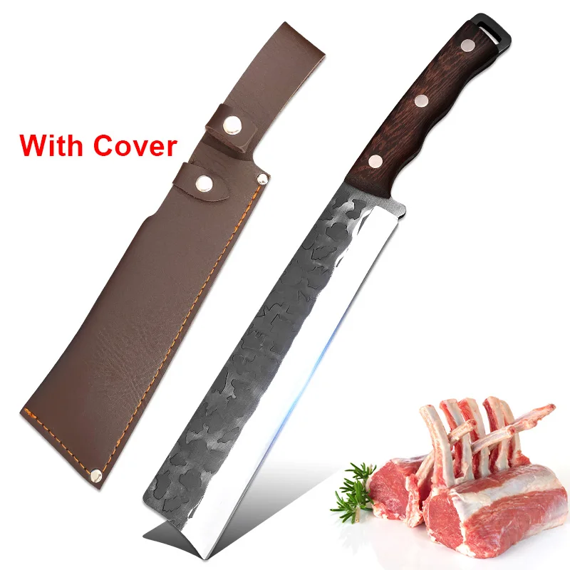 Heavy Knife Chef Cleaver Meat Chop Bone Vegetables Butcher Knife Slaughter Slicing Utility Knife Hand Forge Blade Kitchen Knives