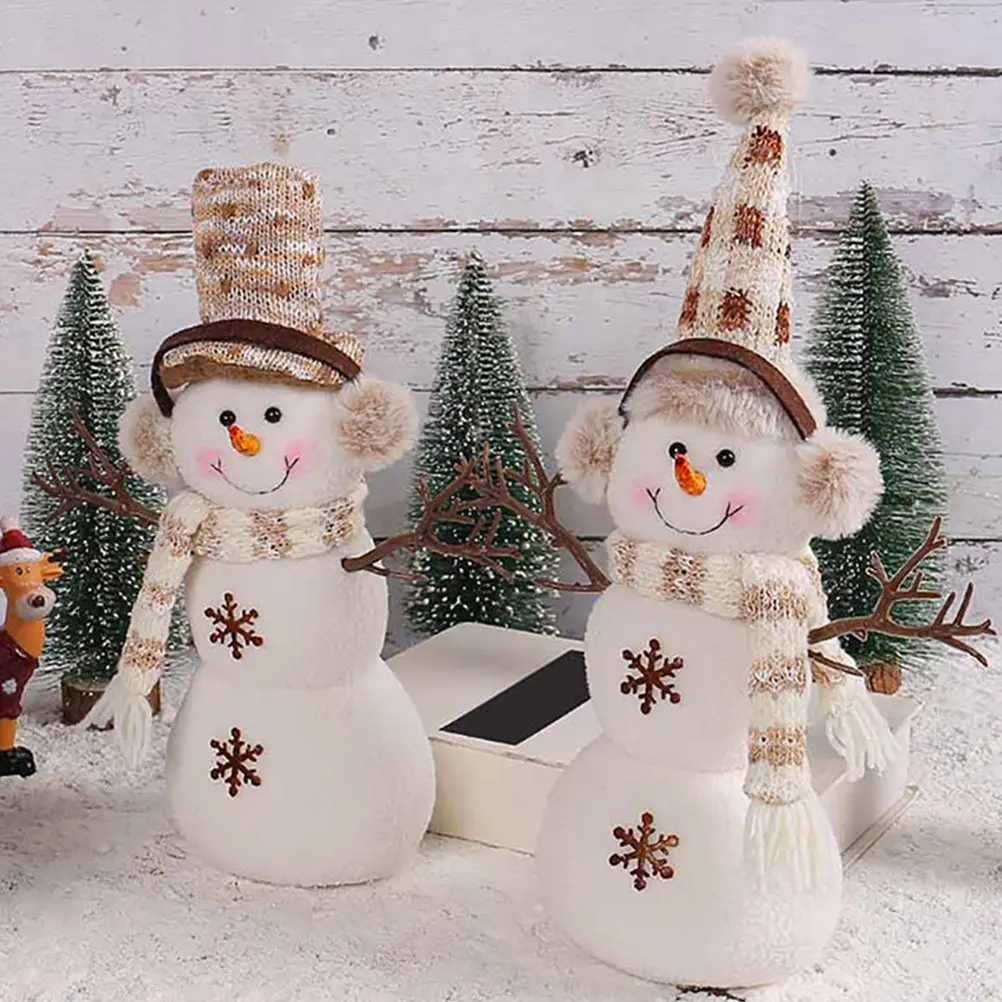 

Creative Snowman Ornament Holiday Ornaments Cloth Figurine Christmas Decoration Adornment Cute Cartoon Gifts