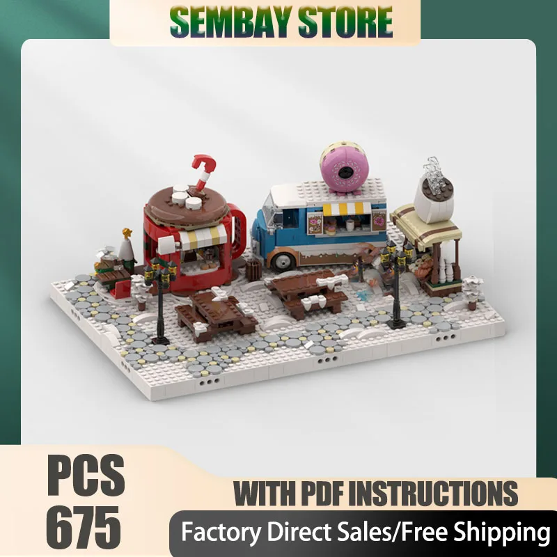 

Seasonal Products Moc Building Brick Modular Winter Village-Winter Festive Technology Blocks Christmas DIY Toy Construction Gift