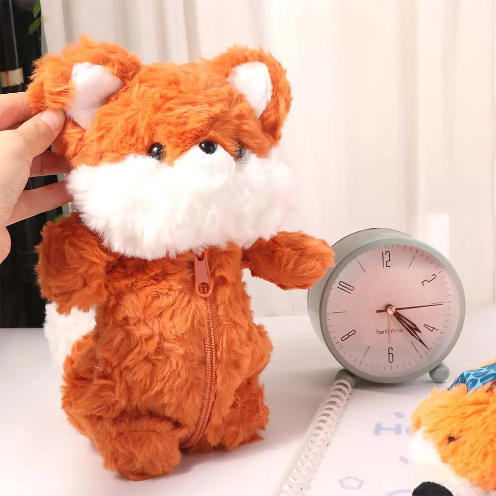 

Creative Forest Animal Pencil Case Stuffed Doll Plush Toy Plush Pen Bag Kawaii Cartoon Stationery Storage Bag School Supplies