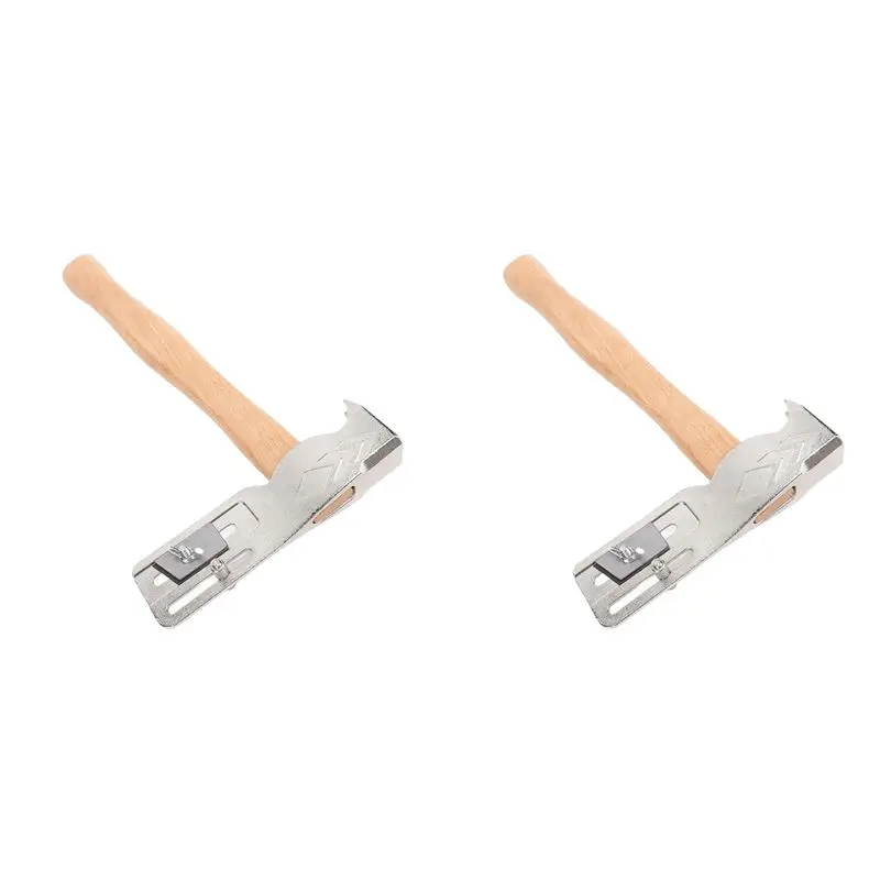 

2X MWT005MH Roofing Hatchet, Magnet Roofing Hatchet, Carbon Steel Shingling With Wooden Handle, 13.4Inch-A08Q