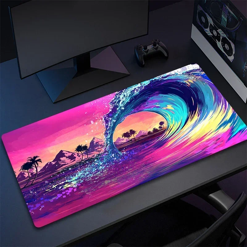 New Mousepads Japan Art Great Waves Playmat XXL Durable Rubber Anti-Slip Office Computer Accessories Laptop Keyboard Desktopmats