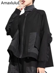Amax luluE 2025 Korean Fashion Spring Ladies Loose Casual Jackets Womens Classic Patchwork Coats Big Size Clothes Punk Outerwear