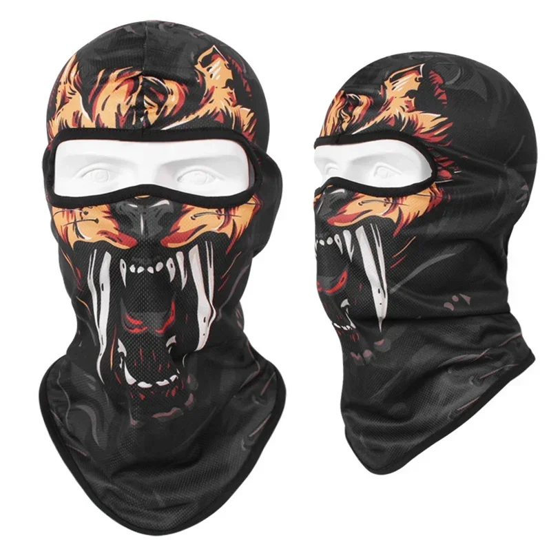 Engraçado ao ar livre dos homens cabeça capa respirável à prova de poeira capacete da motocicleta um buraco boné bicicleta balaclava ciclismo capa facial completa máscara de esqui