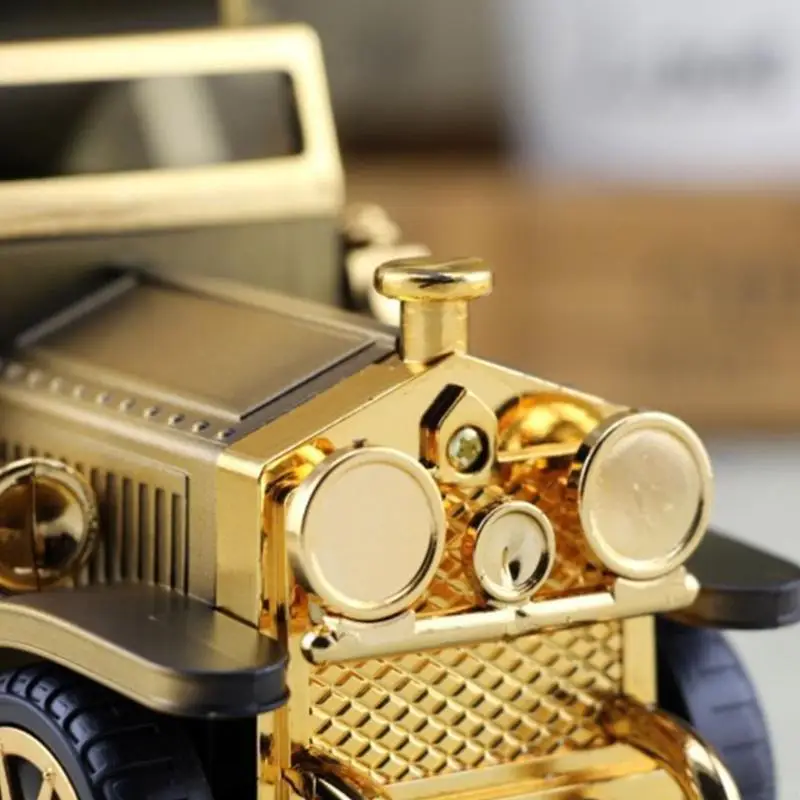 Nostalgic Railway Train And Antique Vehicle Car Model Music Box Hand Wind Up Mechanical Ornament Home Shelf Display 