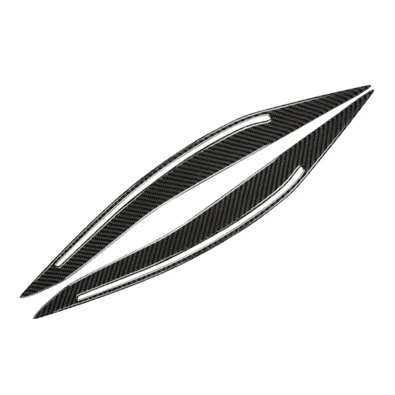 Carbon Fiber Front Headlight Eyebrows Lids Spoiler Bodykit Covers Suitable For F10, Light Weight Easy Installation 2pcs