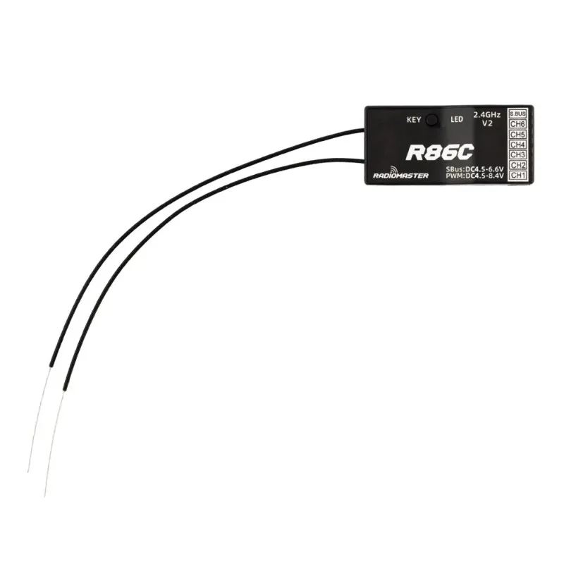 1pcs new Radio Master R86C V2 6ch SFHSS Compatible PWM Sbus Receiver