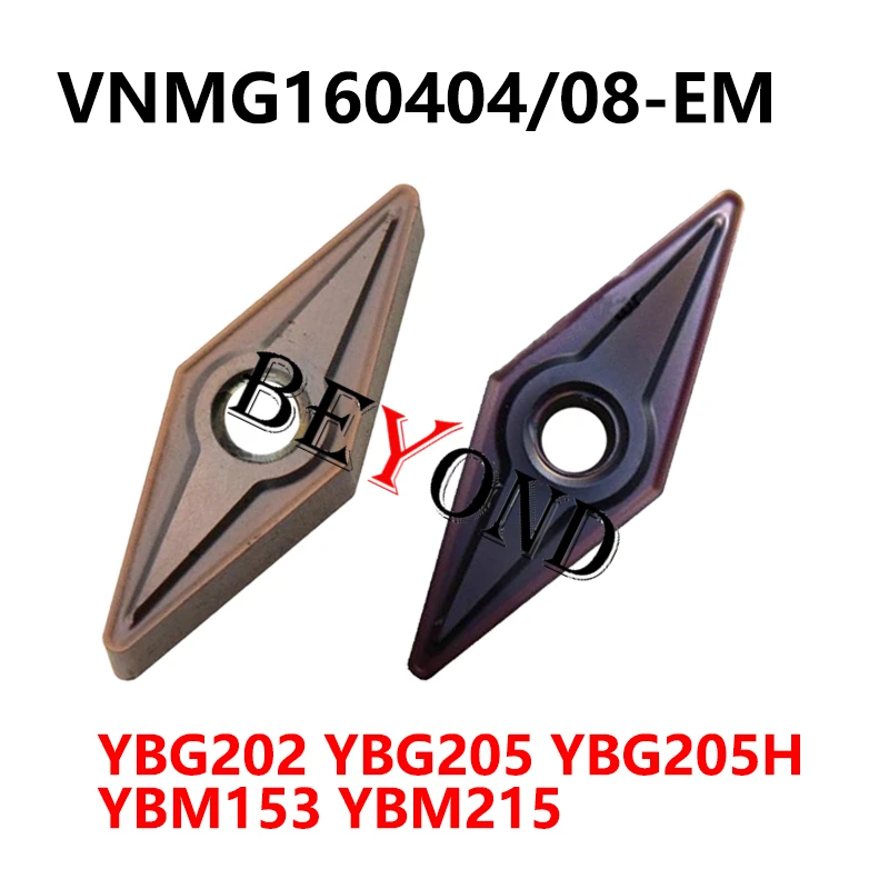 VNMG160404-EM YBG202 VNMG160408-EM YBG205 YBG205H YBM153 YBM215 Carbide Inserts VNMG 160404 160408 CNC Lathe Tools For Stainless