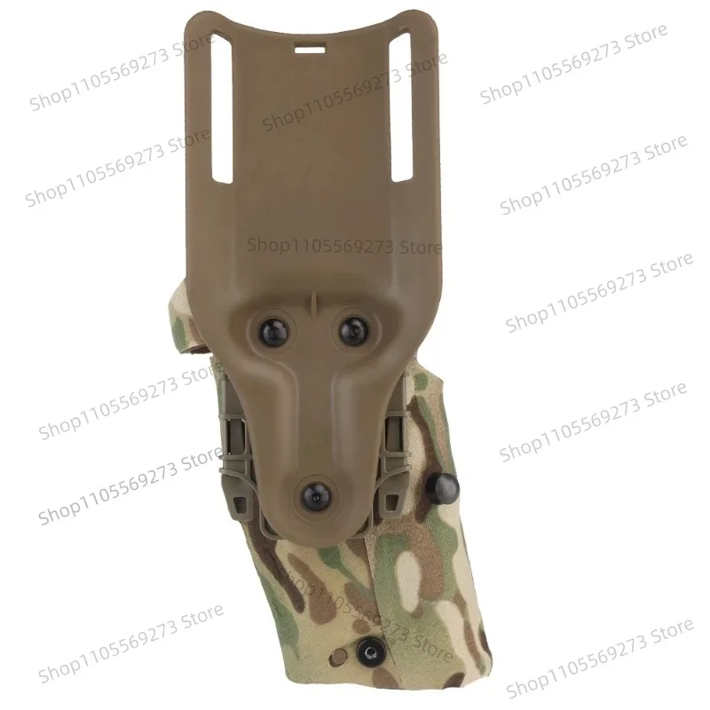 Tactical Pistol Holster for Glock G17 G19 G22 G34 with X300 Light QLS Quick Mount Adapter Leg Shroud Drop - view 5
