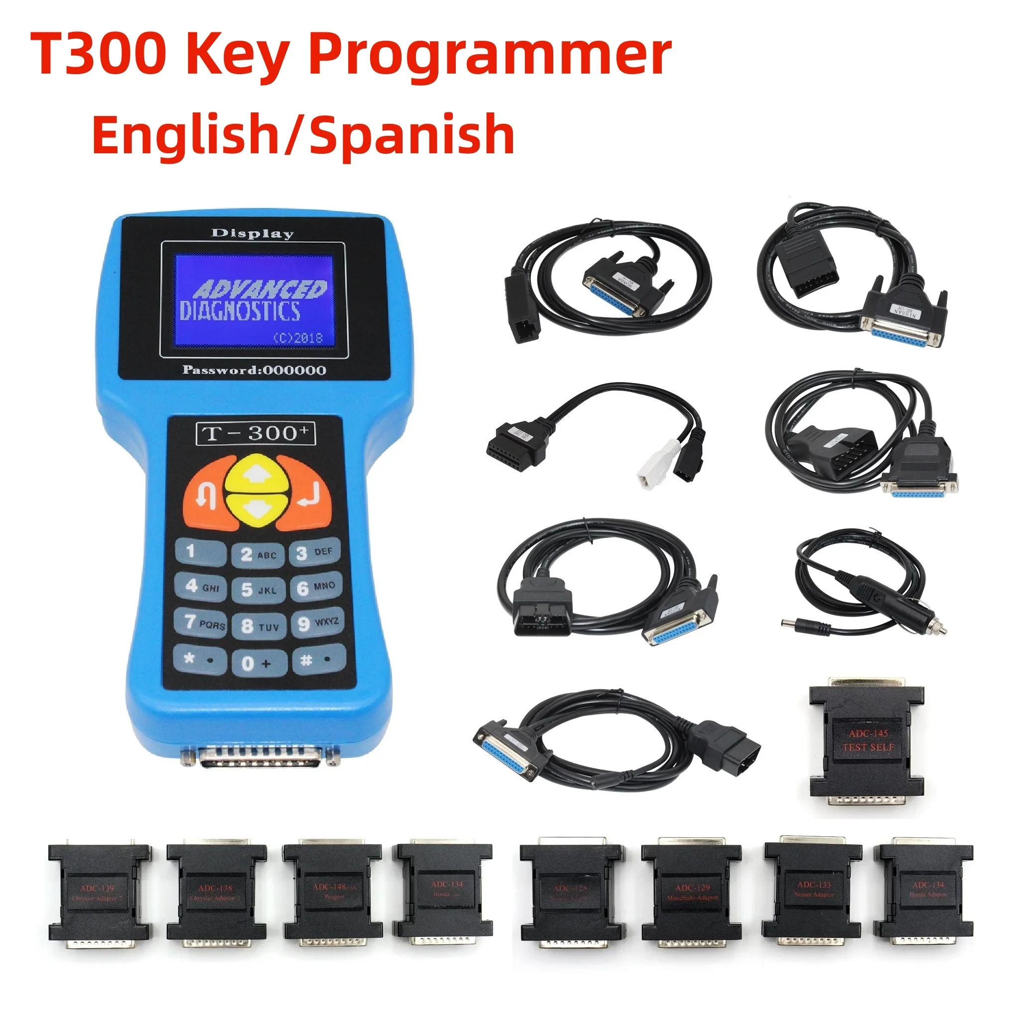 T300 Key Programmer Multi Brands Car Key Maker V23.9 T300 Full Set Code Programmer Tool English Spanish