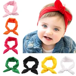 1 Stuks Mode Effen Kleur Hoofdband Konijn Oor Boog Pasgeboren Hoofd Bandages Kinderen Fotoshoot Schattige Kinderen Haaraccessoires