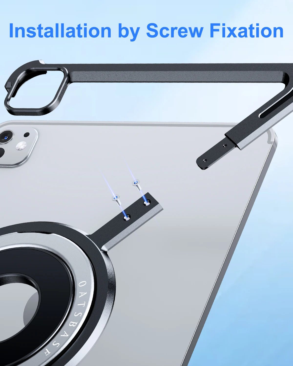 아이패드 프로 2024 11인치 M4 (5세대)용 Eary 프레임리스 케이스 (360도 회전) ° 회전식 자석 킥스탠드 알루미늄 합금 낙하 방지 케이스