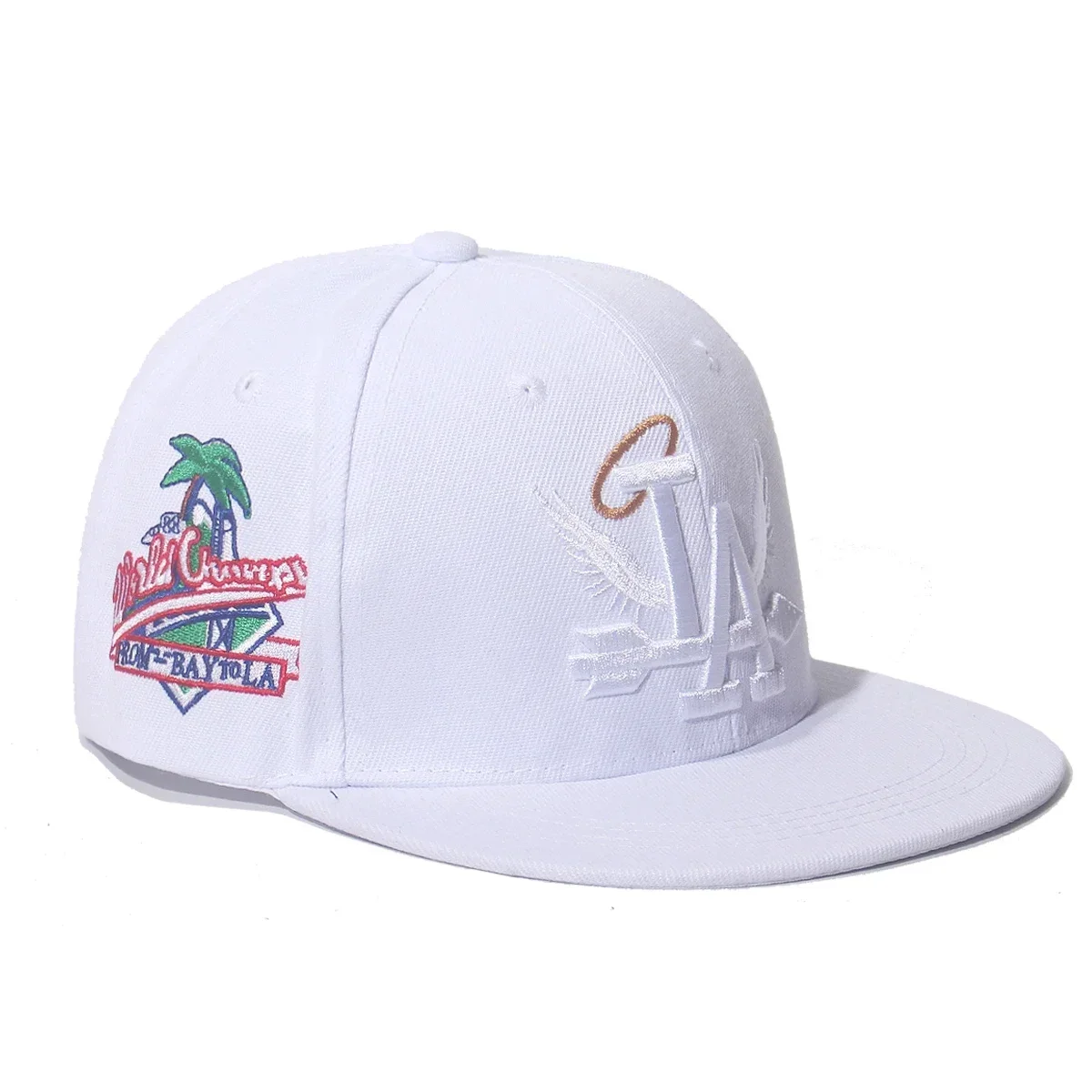 2024 جديد إلكتروني الجناح الجانب شجرة جوز الهند التطريز عالية الجودة الشارع الراب الهيب هوب قبعة بيسبول للرجال والنساء
