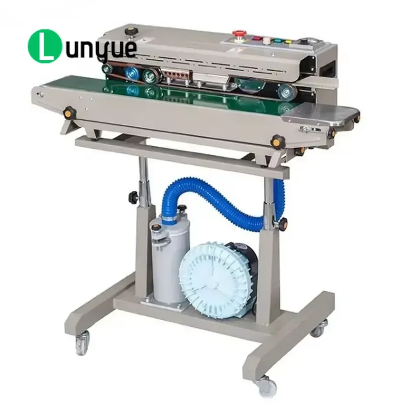 Automatic Continuous Bag Sealing Machine Plastic Food Packaging Sealer for Inflatable Bags Heat Seal Kitchen Tool
