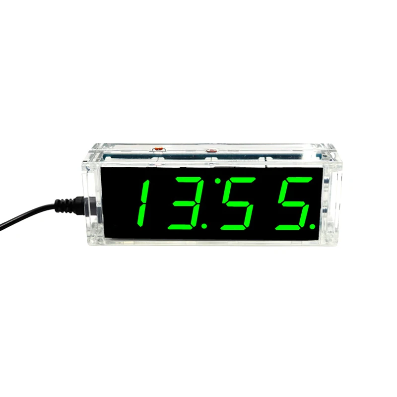 Multifunctionele doe-het-zelf elektronische klokkit LED digitale klokproductiekit 51, microcontroller tijdalarm datum temperatuurweergave