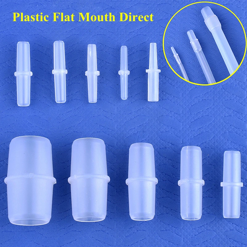 5~200 Pcs Flat Mouth Direct 3~20mm Hose Plastic Equal Diameter Connectors Aquaculture Fish Tank Air Pump Water Pipe Adapter