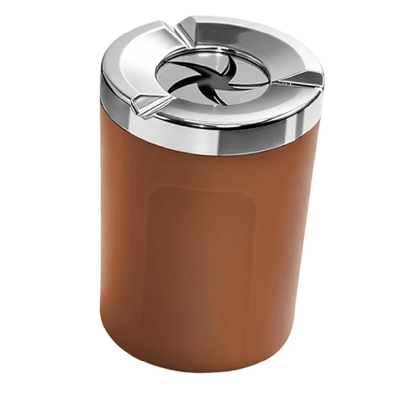 Rotating Lid Ashtray with Three Lid Rest Slots Ceramic Inner Liner and ABS Shell for Use in and on Desks
