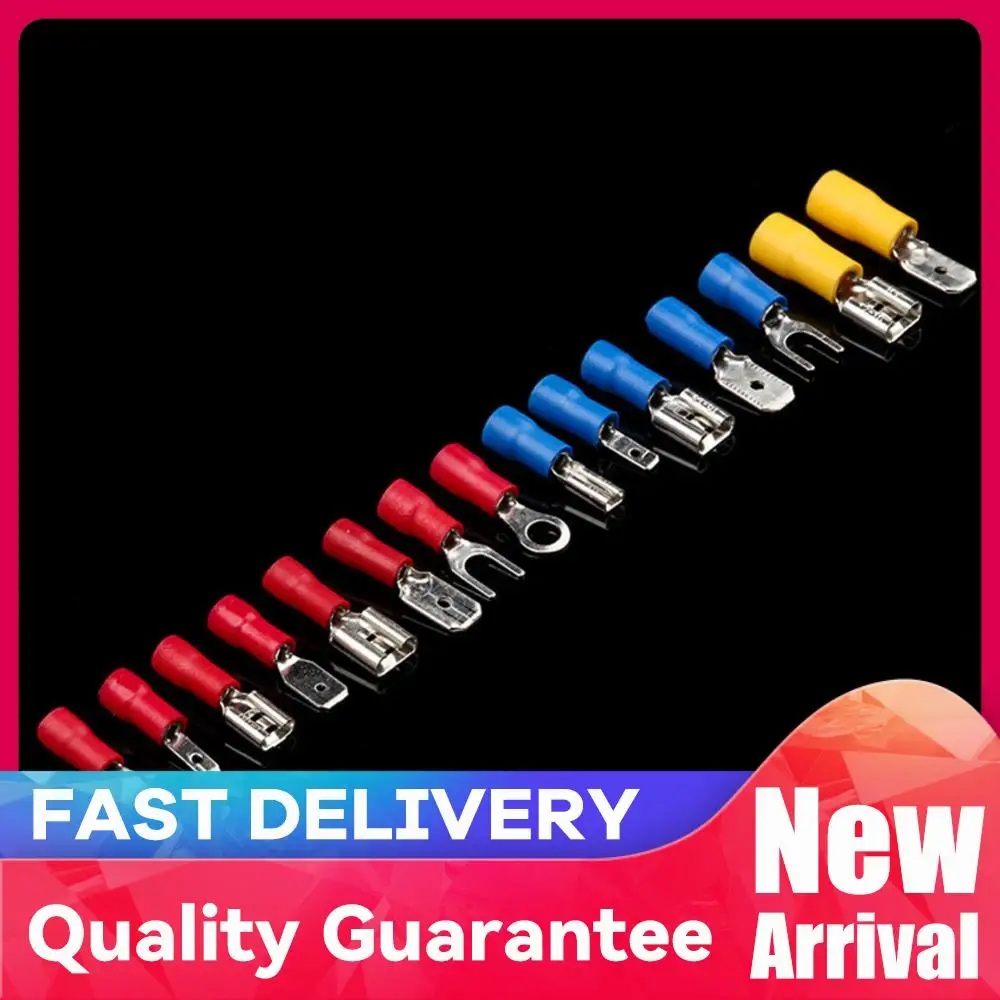 280Pcs Insulated Cable Connector Electrical Wire Crimp Spade Butt Ring Fork Set Assorted Female Male Crimp Spade Terminals