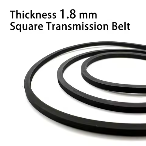 1Pcs 1.8mm Tape Recorder Rubber Transmission Belt Cassette Deck Audio Repeater CD DVD VCD Universal Square Belt Accessories