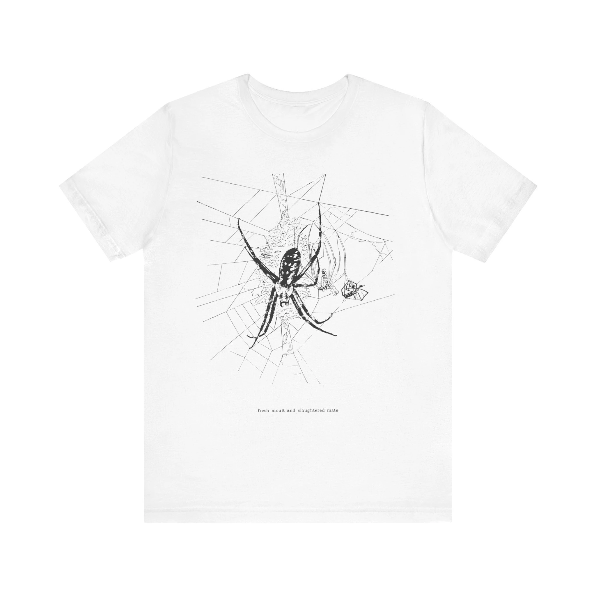 Fresh Fur Spider Shirt Creepy Creature T-shirt Gothic T-shirt Black Widow Male Argiope T-shirt Gothic Neutral Short-sleeved Tee
