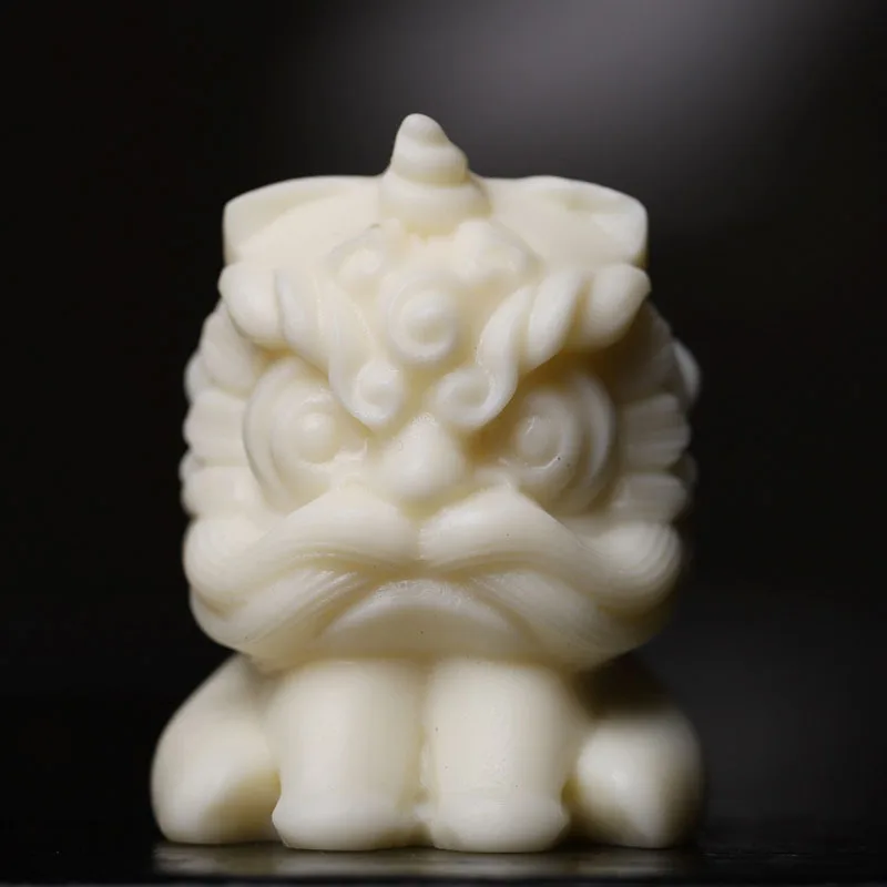 

Ivory Nut Carved One-Horned Lion5.5*4.5*4.5cmHome Living Room and Tea Room Desktop Crafts Ornaments