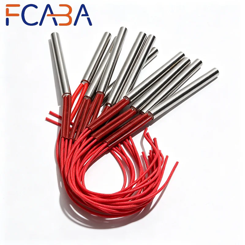 Tube Heater Heating Rod 10PCS 12.5mm 175~230mm Stainless Steel 201 Electric Heating Element 110V/220V/380V Cylindrical Heater