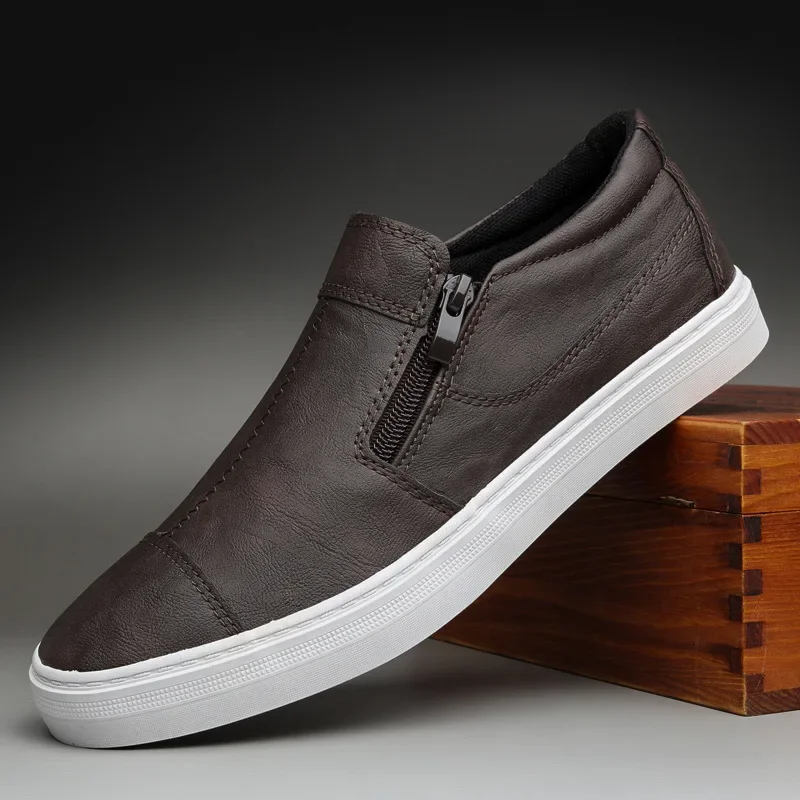 Summer Spring Leather Men Casual Shoes Large Size 45 Shoes for Man Outdoor Walking Mans Footwear Comfort Sports Shoes Men Loafer