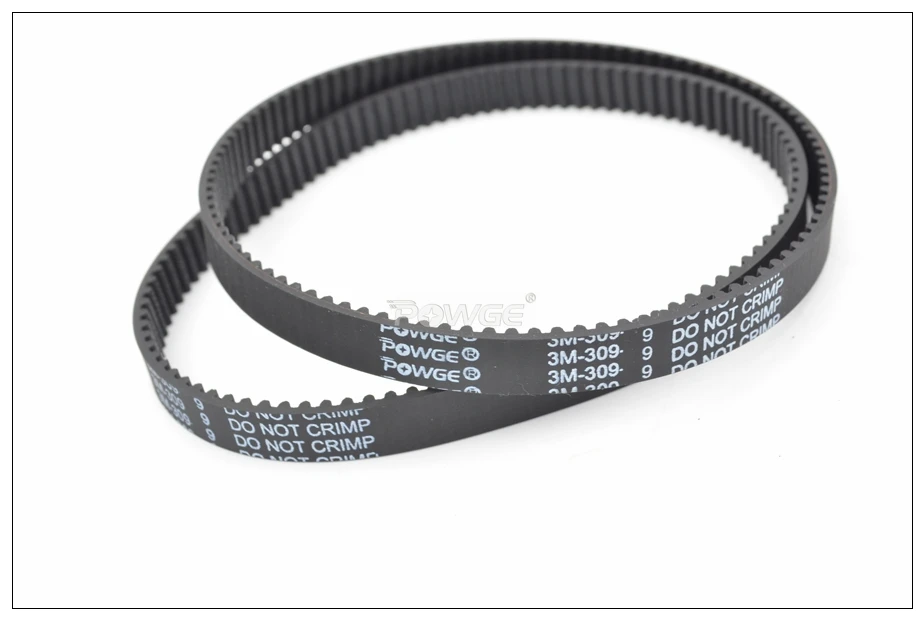 POWGE 5pcs 309 3M Timing Belt Teeth=103 Width=6/9/15mm Length=309mm HTD3M Closed-Loop Synchronous Belt 309-3M HTD 3M S3M Pulley
