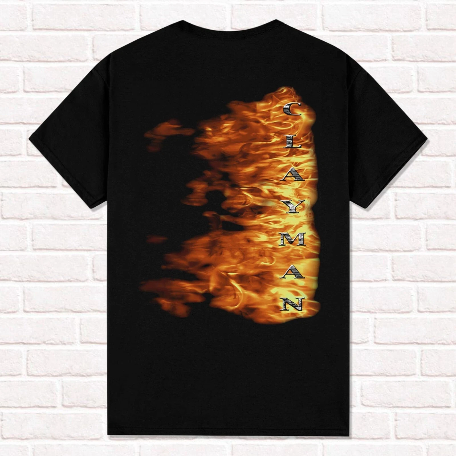 Camiseta de 2025 en llamas Clayman 2000 camiseta de Death Metal melódico camisetas Tops Unisex de algodón de manga corta High Street