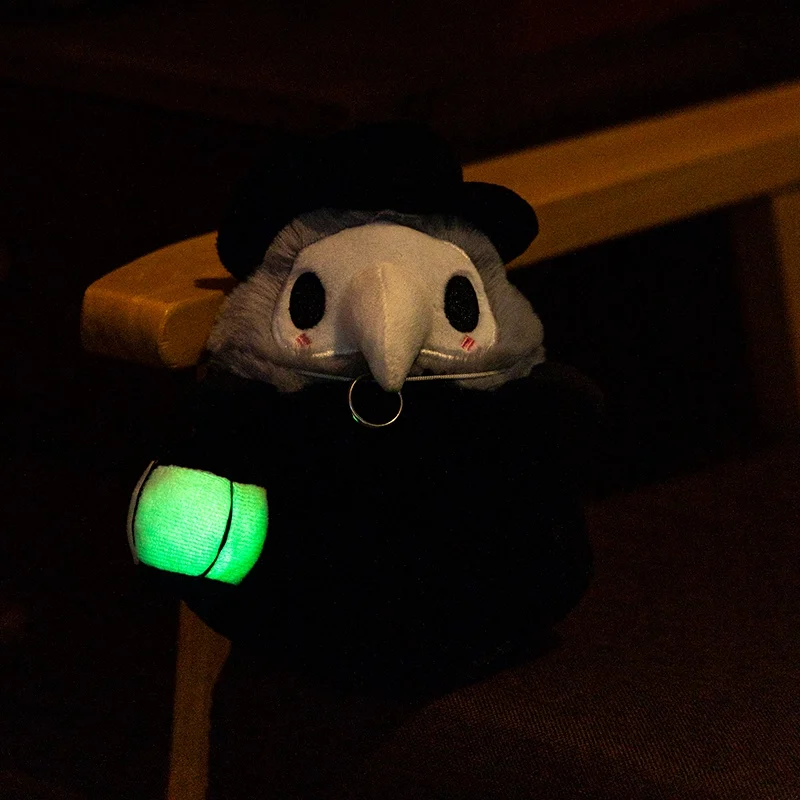 Halloween's Day Crow Doll Gevuld Staande Zwart Wit Cartoon Dier Duisternis Plushie Party Decor Cadeau