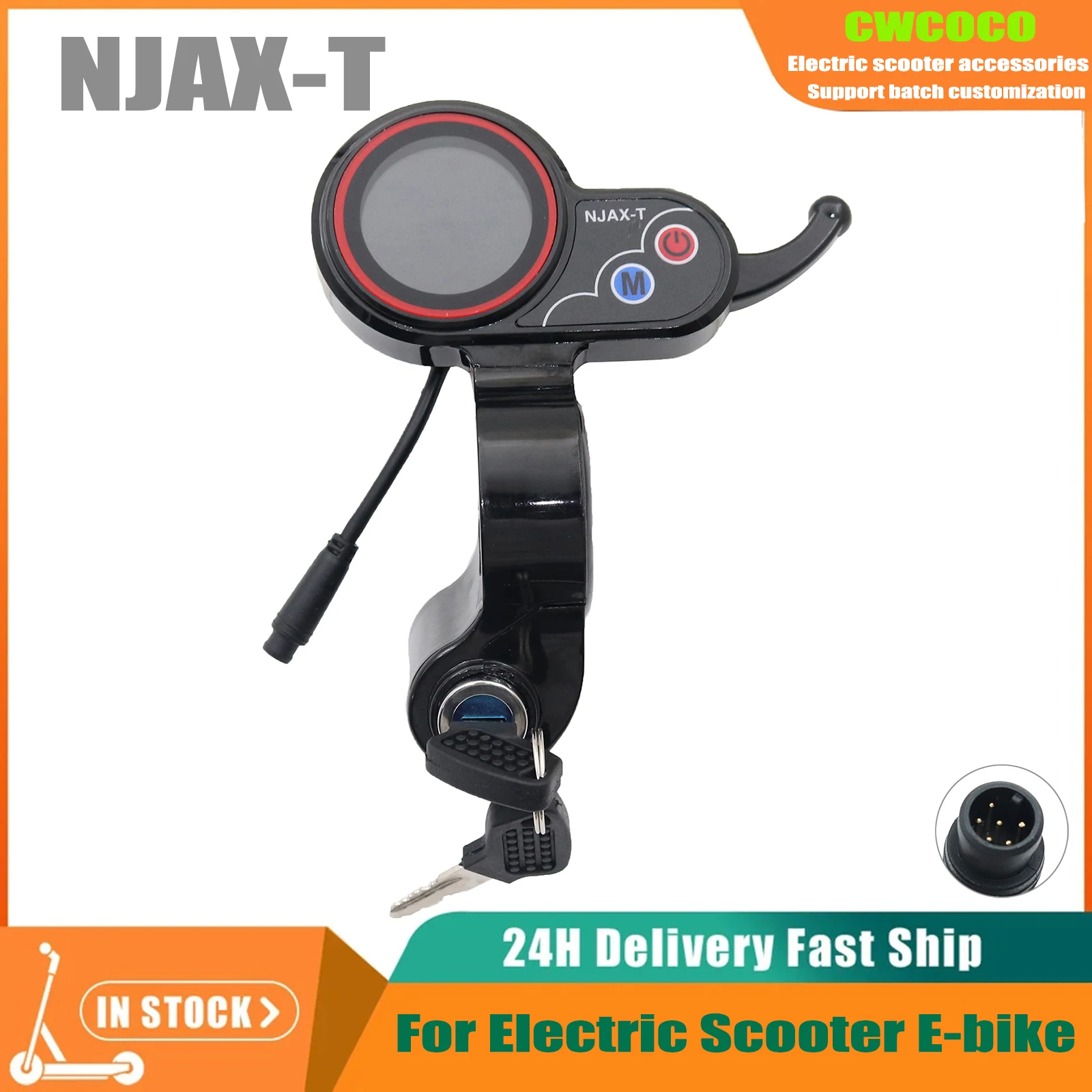 Kickscooter Parts LCD Display For Hitway H5 Electric Scooter Display With Locking Instrument Dashboard Accessories