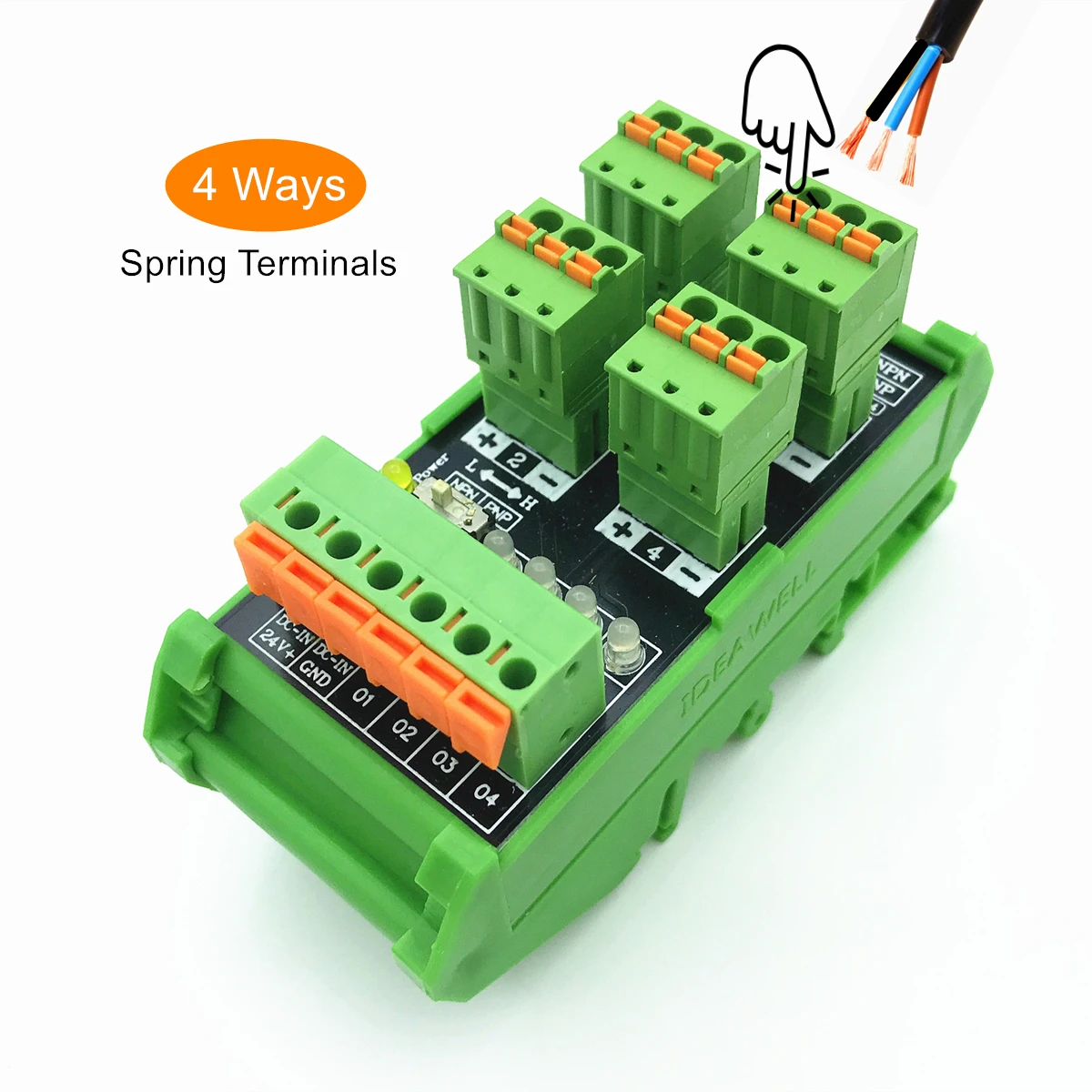 SPS-Eingangsmodul, Klemmenblock, 4, 6 Wege/Kanäle, fotoelektrischer Näherungsschalter, NPN, PNP-Sensor, 3 Drähte, Umwandlung, Transferplatine – Detail 1