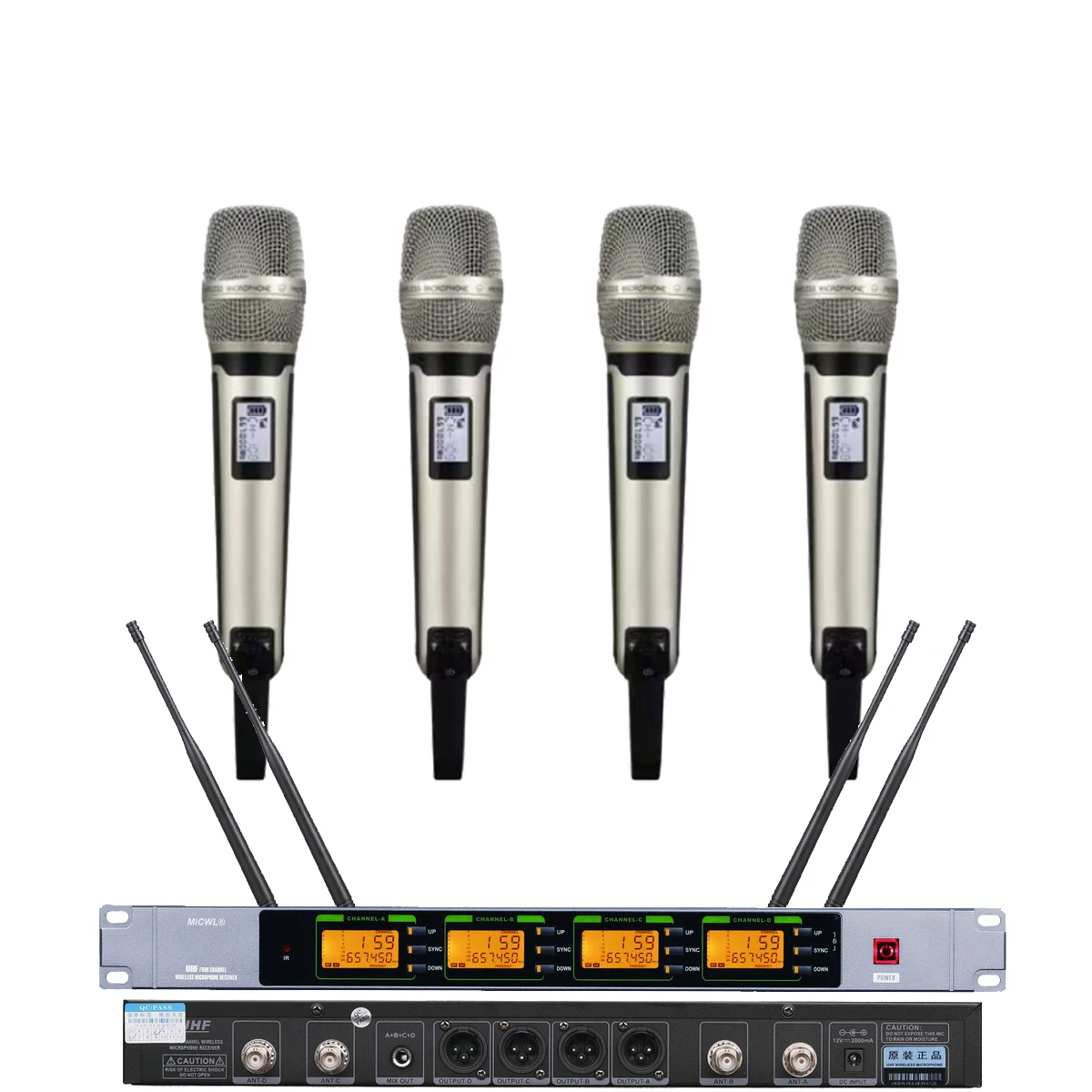 ULXD4D 4-Channel Digital Wireless Microphone System Beta58 SKM9000 KSM9 Handheld Anti-interference UHF DJ Karaoke Stage