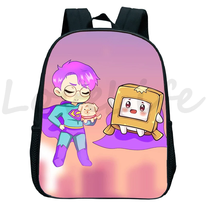 Ransel Anak-anak Gambar 3D Lankybox Tas Buku Kartun Anak Laki-laki Perempuan Tas Sekolah Anime Ransel Balita Hadiah Tahan Air Mochila