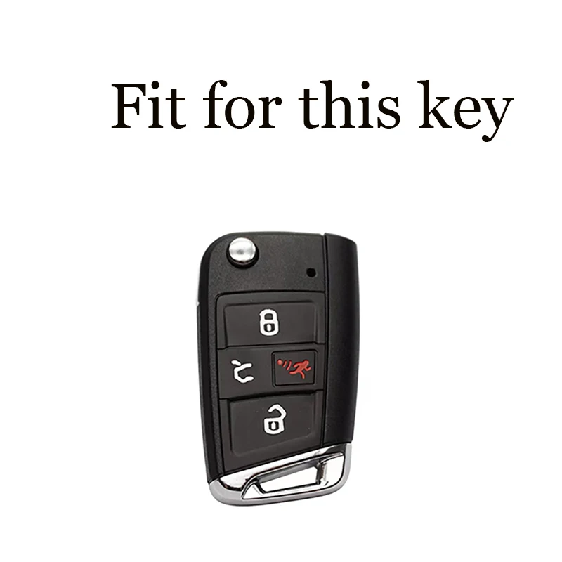 TPU Car Key Case for VW Volkswagen Golf VII Mk7 GTI Jetta 4 Buttons Remote Control Fobs Protector Cover Flip Hoder