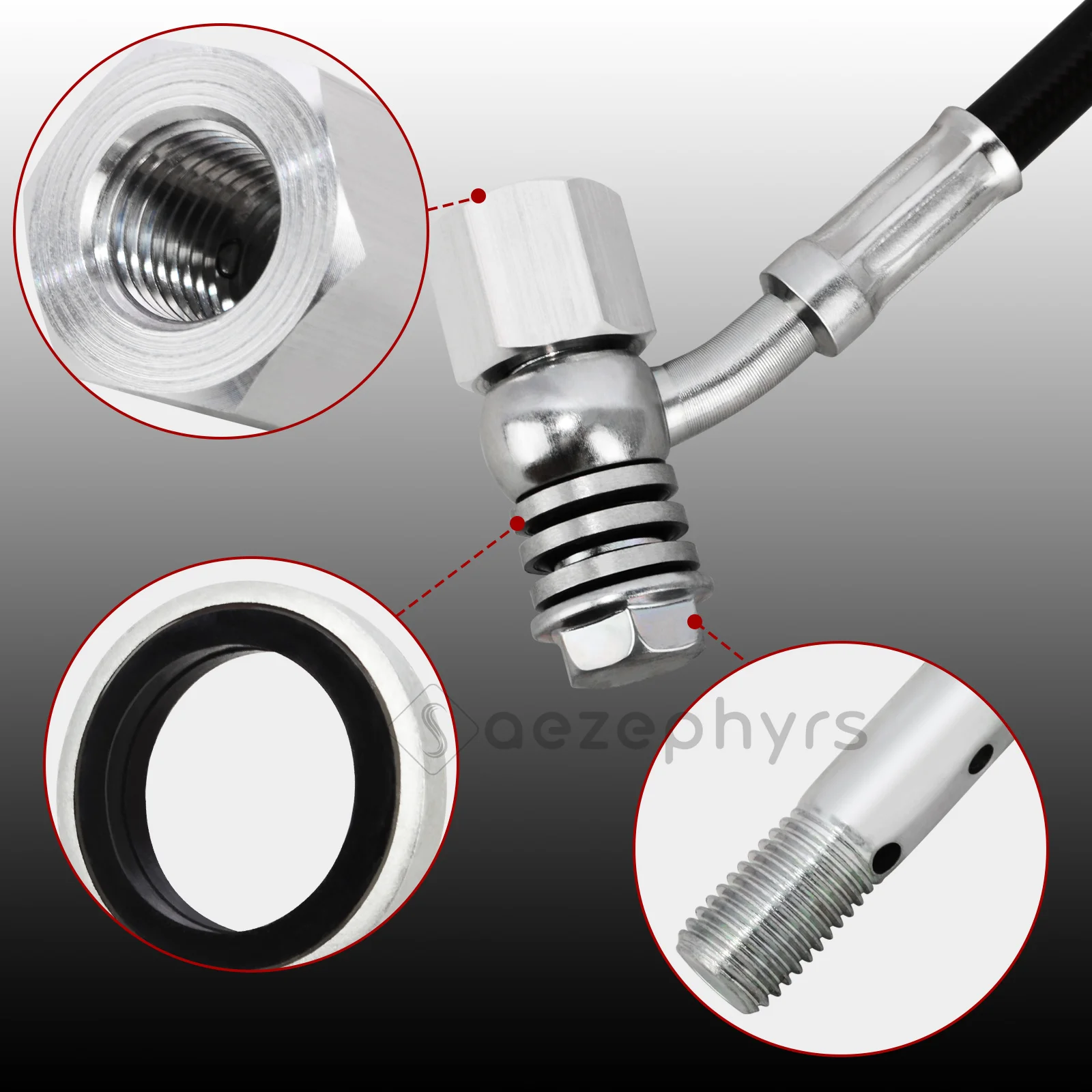 Universal accesorios 25cm Brake Line/Hose Extension/Extend Connector for most motorcycles Honda Yamaha  Kawasaki Suzuki