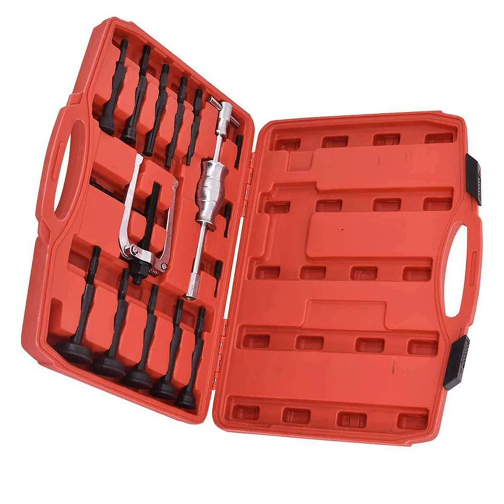 16PCS Professional Inner Bearing Blind Hole Remover Extractor Puller Set Pilot Bushes Housing & Slide Hammer