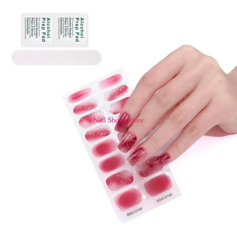

E0BC 20PCS Самоадлеяние гель-наклейка для ногтей.