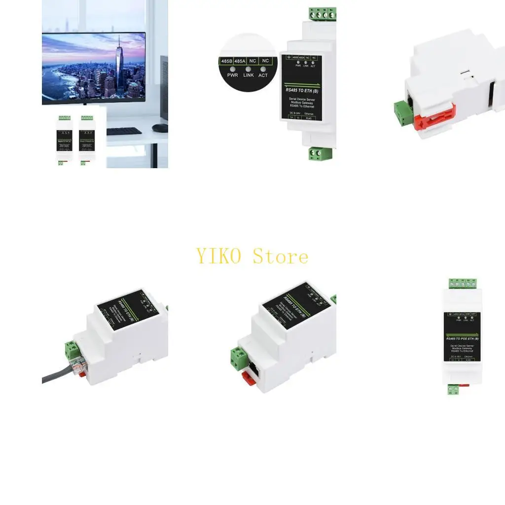 

K32C Industrial Serial Server RS485 To RJ45 Ethernet TCPIP To Serial Mount Support for Data Acquisition Communication
