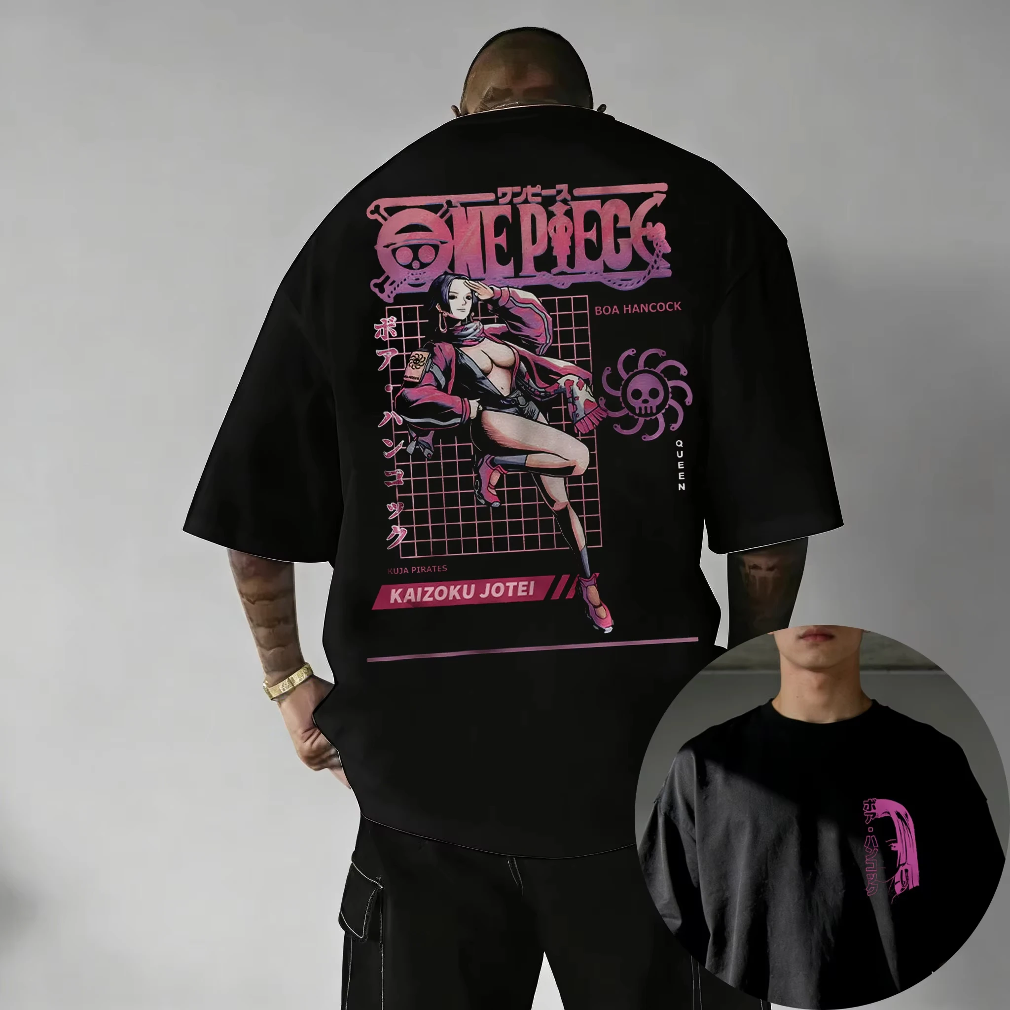 Anime One Piece Boa Hancock Printed T-shirt Men's and Women's T-shirt Men's Top Sports T-shirt Men's T-shirt Harajuku Y2K Tee