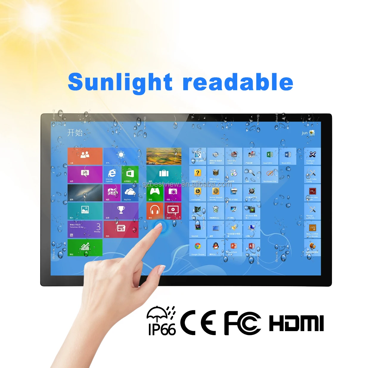 15.6 18.5 21.5 Inch All in One Touch Screen Industrial Panel PC IP65 PCAP Ipc Fanless J6412 I5 I7 Linux Window Computer