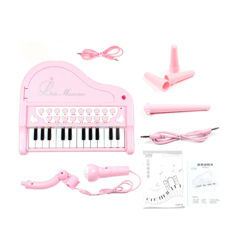 

Multifunctional Electronic Organ Pink Simulation Piano Music Educational Kids Gift For Sound Exploration Volume Adjustment Fine