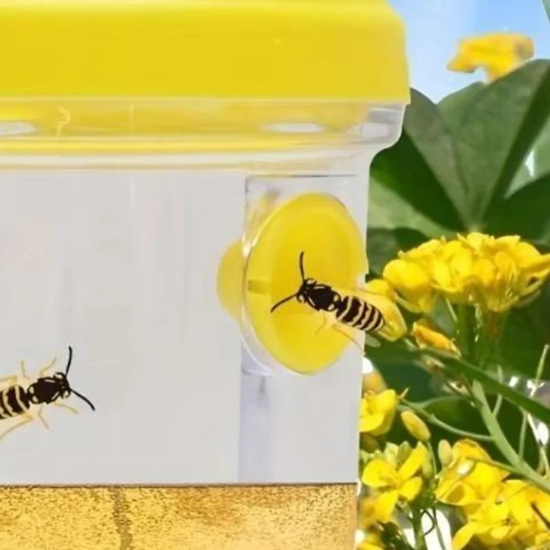 Clear Plastic Outdoor Insect Trap With Lid - Effective For Catching Fruit Flies, Wasps, Transparent Design For Easy Monitoring
