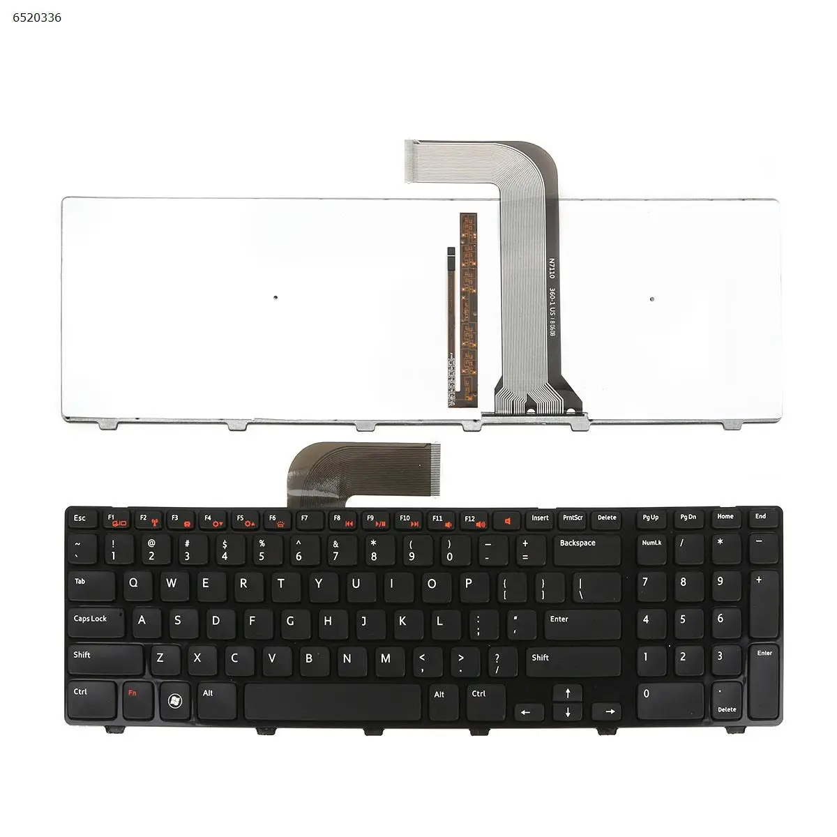 

US Laptop Keyboard for DELL NEW Inspiron 17R N7110 Glossy Frame Black Backlit