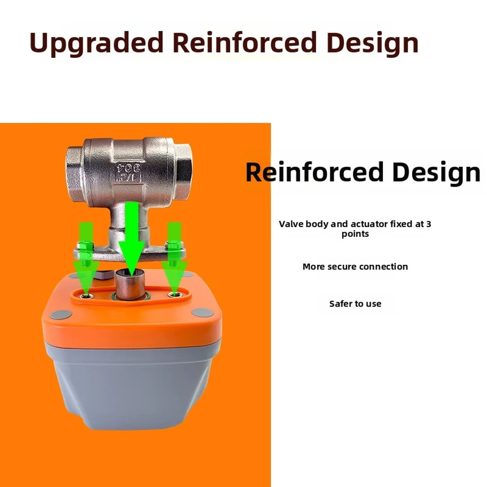 Stainless Steel 304 Electric Ball Valve DC12V 24V Normally Closed with 3 Second Actuation DN15 DN20 IP65 Waterproof