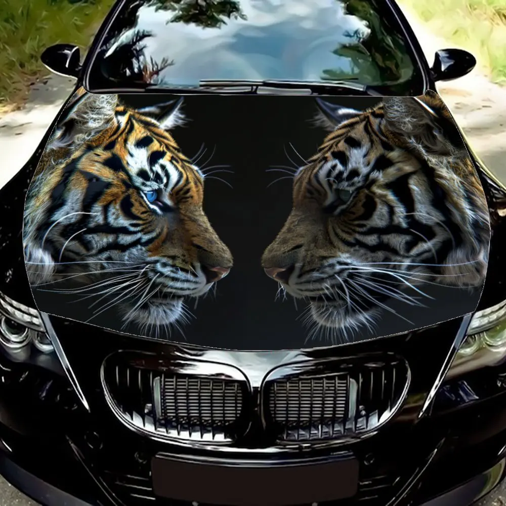 Tiger Landscape Car Sticker Kit - DIY Installation, UV Protected