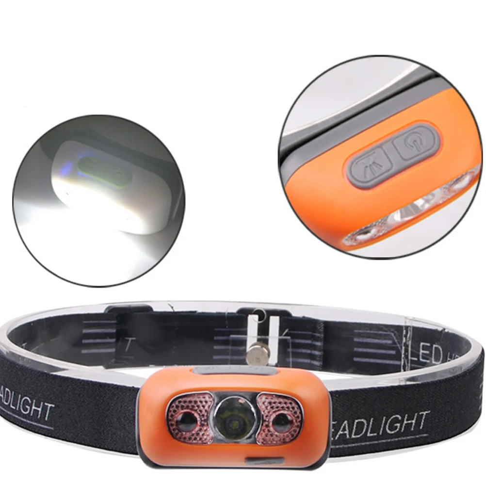 

Rechargeable Led Headlamp Motion Sensor Headlight For Camping Hiking Running Hands-Free Illumination Lightweight Xtreme Bright