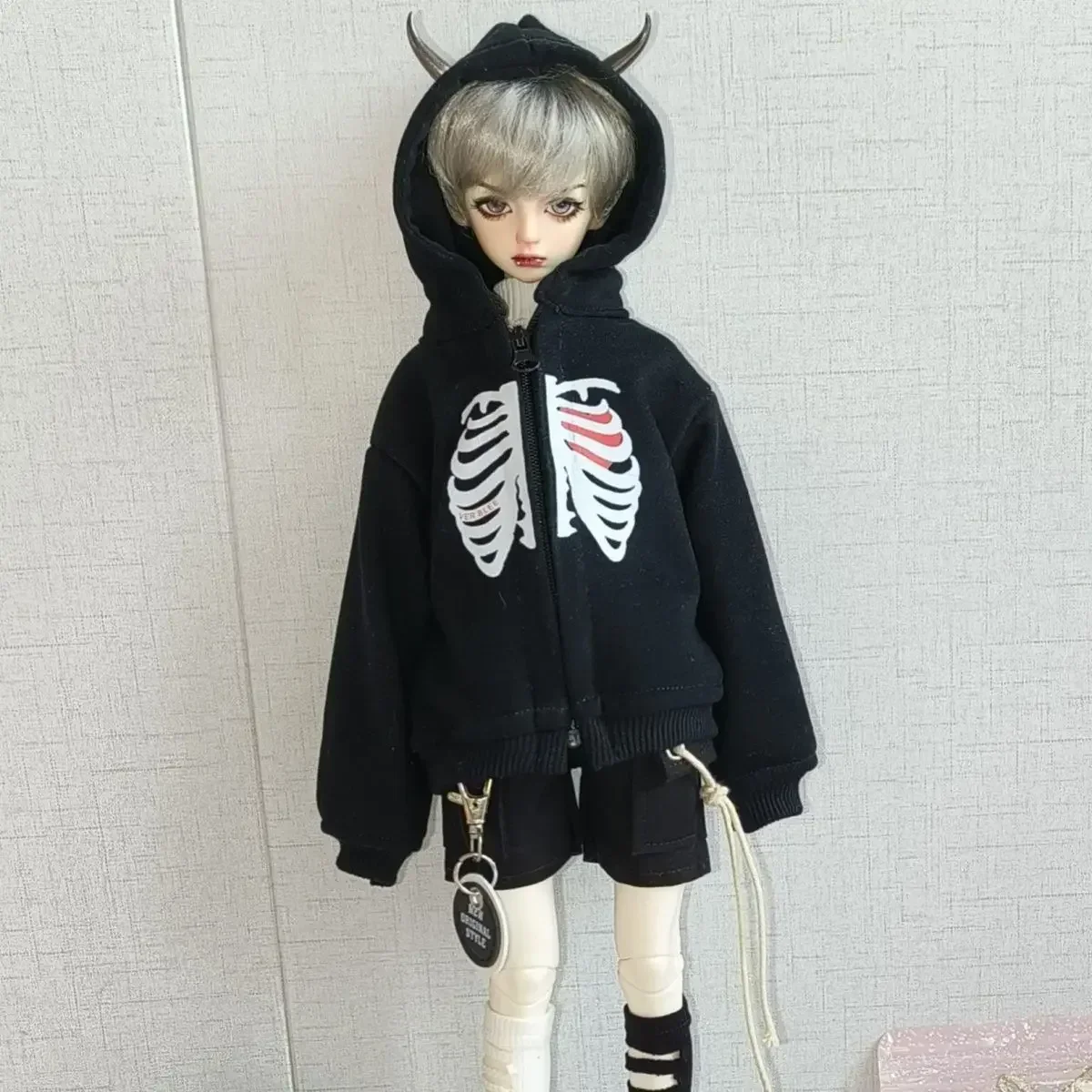 Fashion Doll's Clothes for 1/4 Bjd Doll Hooded Jacket Shorts or Pants Diy Girl Toy Play House Dress Up Doll Accessories, No Doll