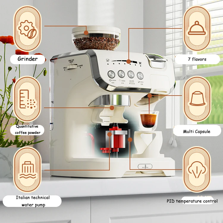 Comercial 6 In 1 Coffee Maker Professional Fully Automatic Built In Coffee Machine  Maker