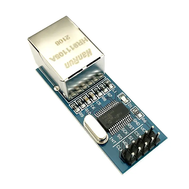 ENC28J60 network module SPI interface, Ethernet microcontroller development board supporting module